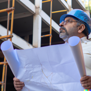 onstruction-worker-looking-at-a-building-while-holding-plans